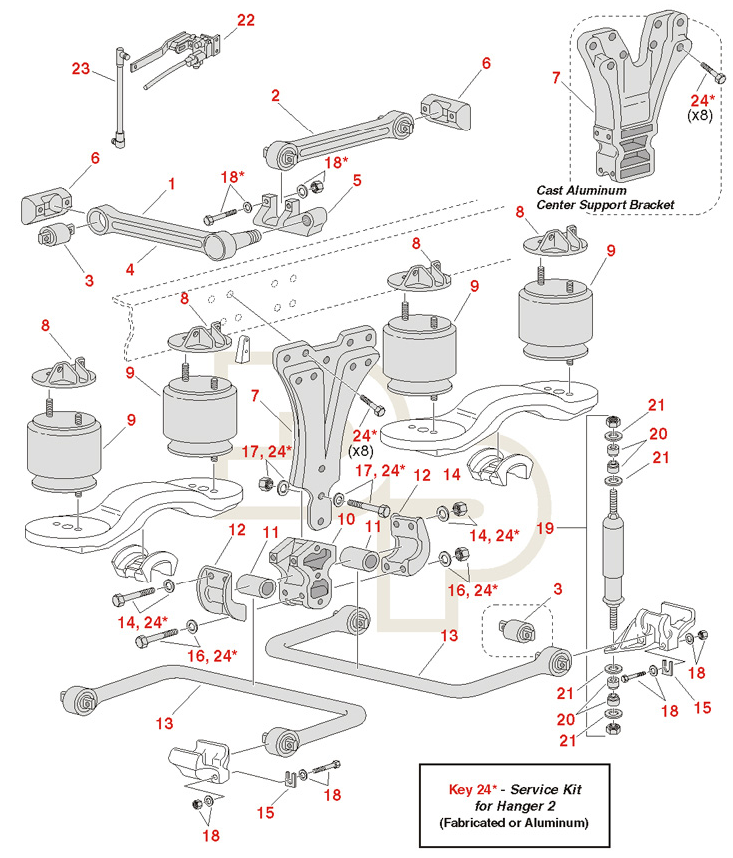 Kenworth Airglide AG100 rear suspension335 - Standard Spring